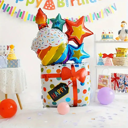 42-Inch Happy Birthday Cake Box Balloon