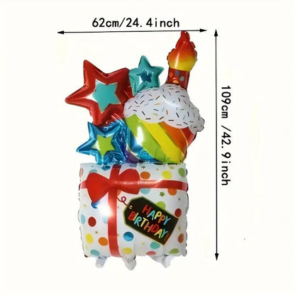 42-Inch Happy Birthday Cake Box Balloon