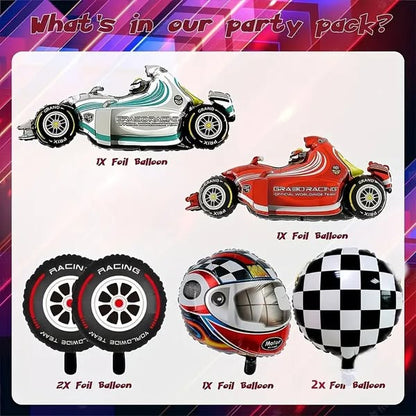 F1 - Race Car Birthday Party Balloon Set