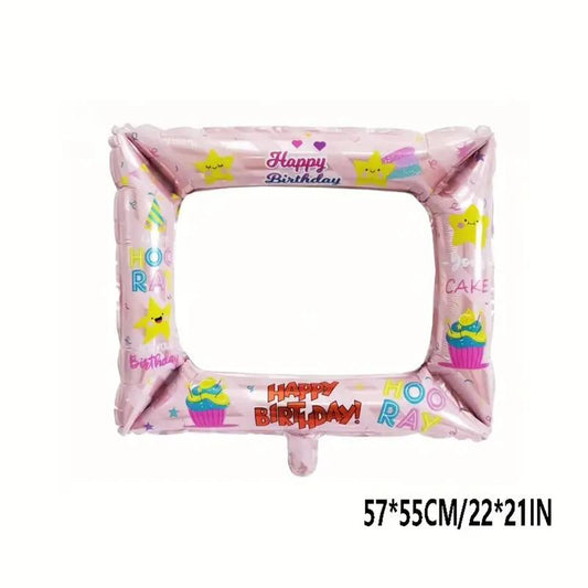 1pc Happy Birthday Photo Booth Frame Balloon