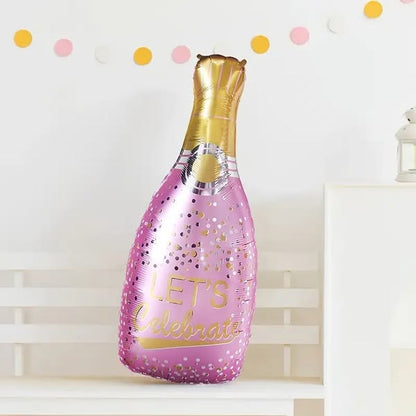 1pc Festive 99.06cm Wine Bottle Foil Balloon in Mixed Colors