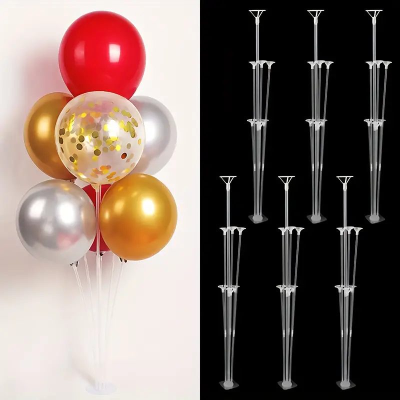 6sets Table Balloon Stand Kit, Desktop Balloon Holder