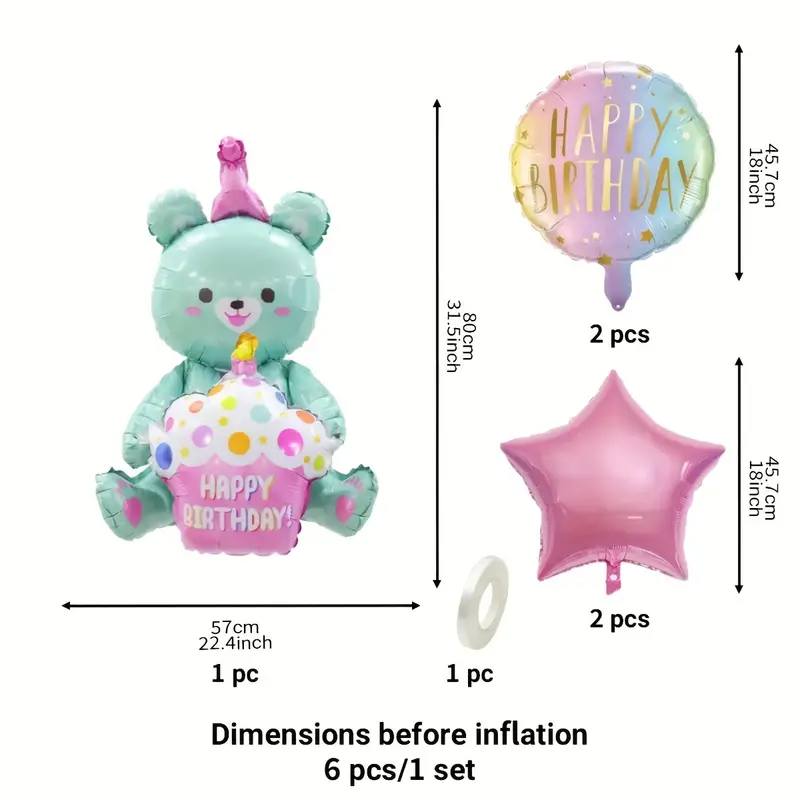 5 Pcs Birthday Party Balloon-Little Bear