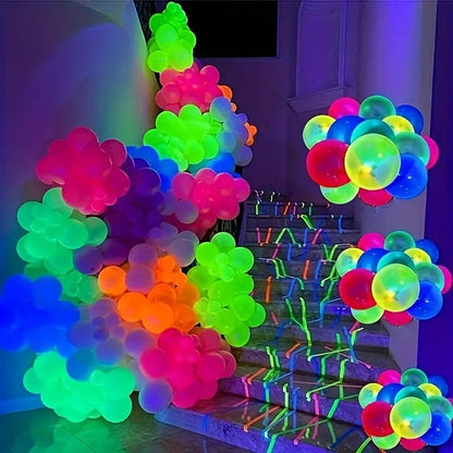 20 Pack, 12-Inch Colorful Fluorescent Neon Balloons,